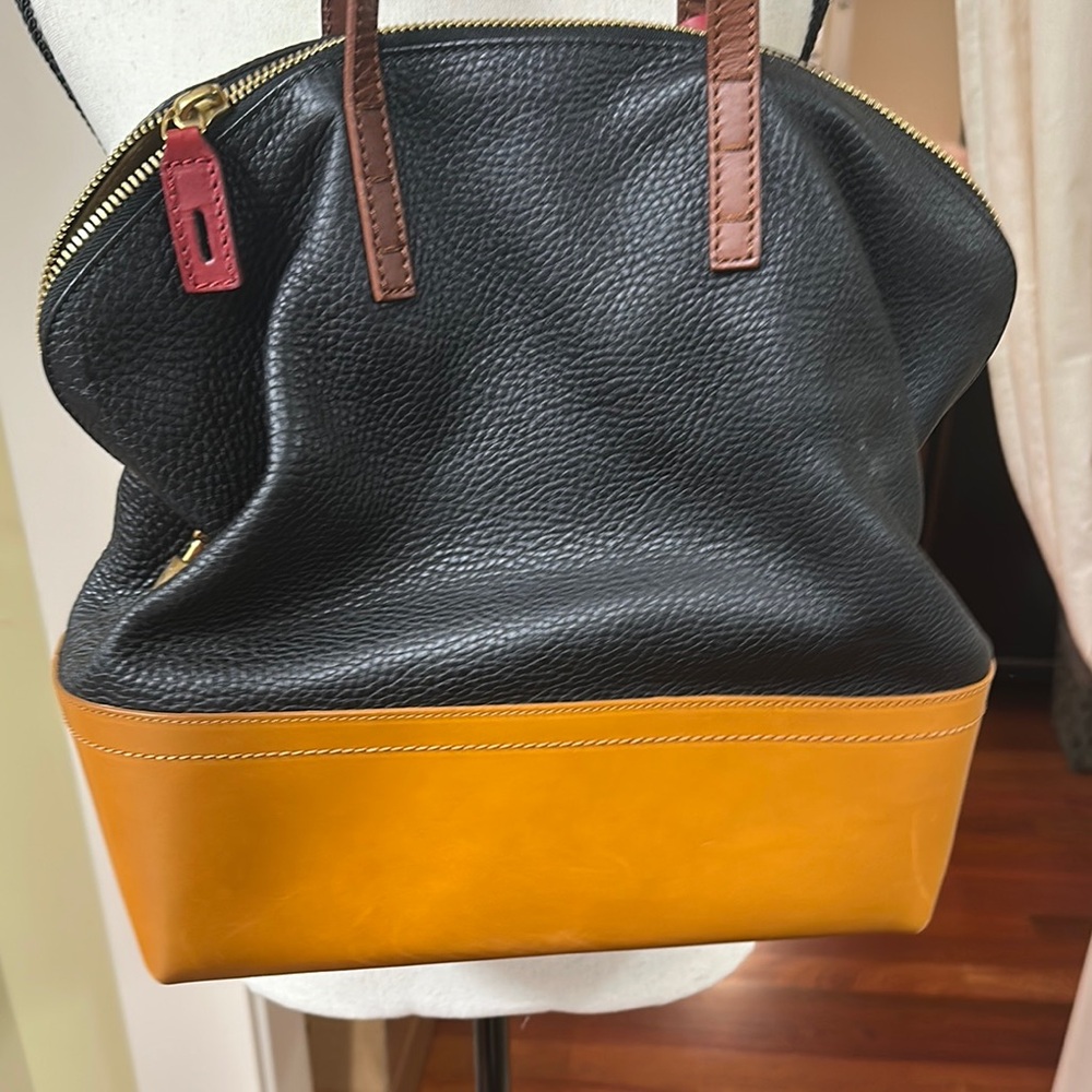 Fendi 2bag Black, Mustard and Brown Leather Shoulder Bag with Red Accent - Picture 4 of 5